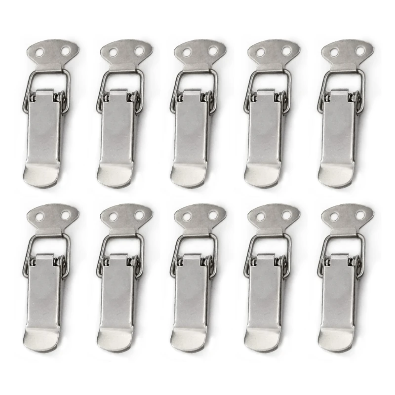 10 PCS Suitcase Toggle Catch Lock Silver Decorative Hasp Lock Box for Latch Clasp Trinket Tool Practical Locks Durable