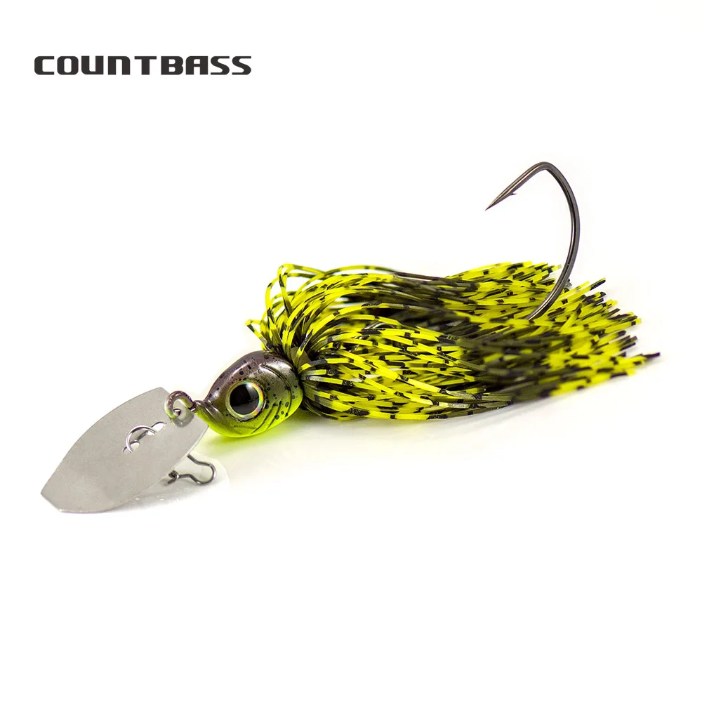 COUNTBASS Vibration Jigs 3/oz 1/2oz Chatter Bladed Fishing Baits Bass Lures