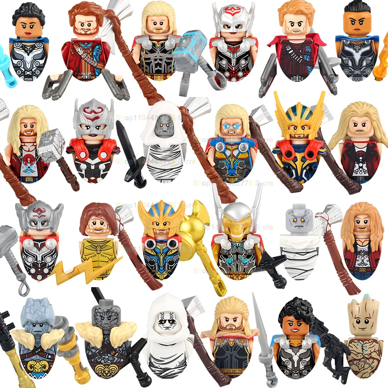 Blindbox Mini-Bausteine Figuren zum Zusammenbauen Kompatible Actionfiguren Puzzle Kinderspielzeug Helden-Charakter-Zubehör Geschenke