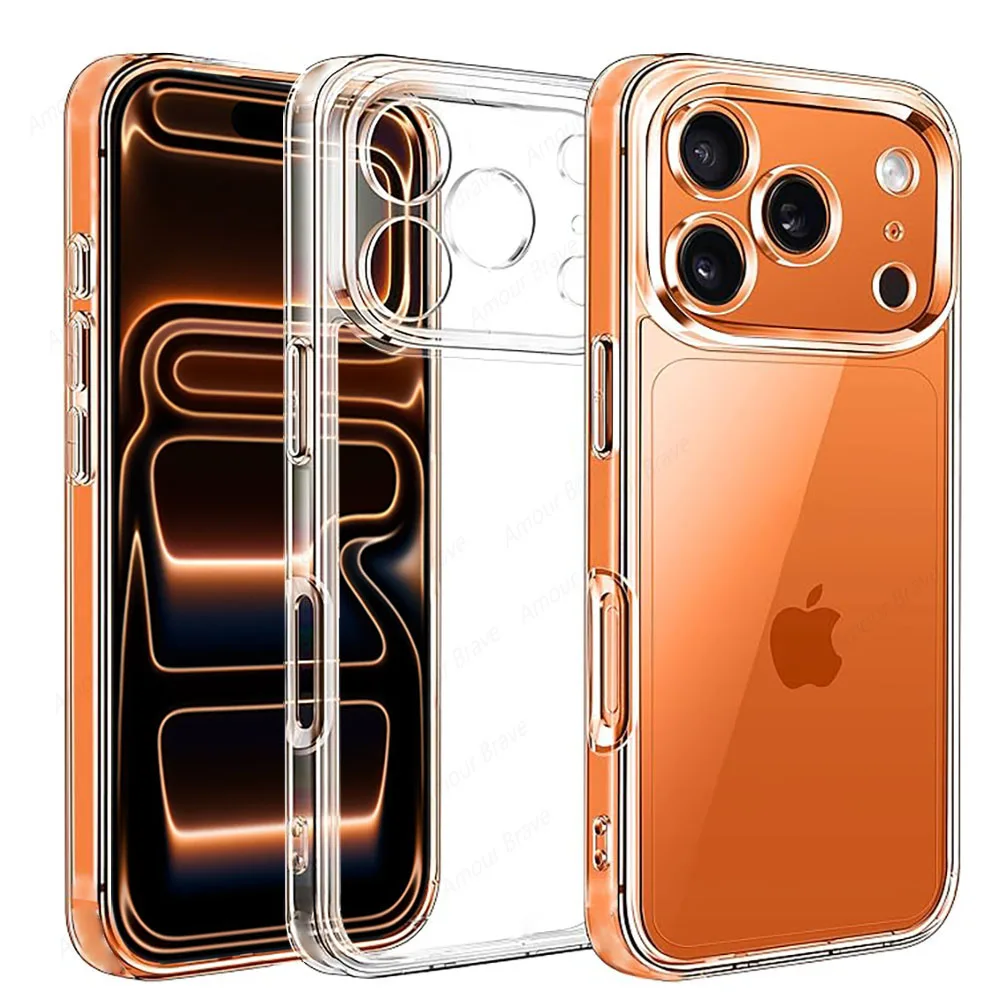Transparente TPU-Linsenschutz-Handyhüllen für iPhone 17 16 15 14 13 11 12 Pro Max Plus Mini Air Case – Weiche Silikonhülle