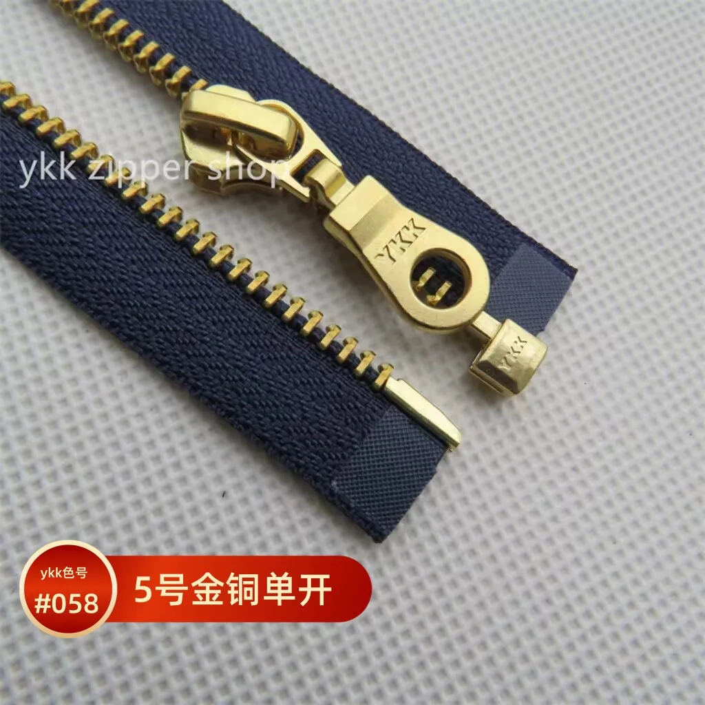 

No. 5 Ykk Metal Gold And Copper Single-open Zipper Navy Blue ● 50-100cm ● Coat, Down Jacket, Coat Cardigan