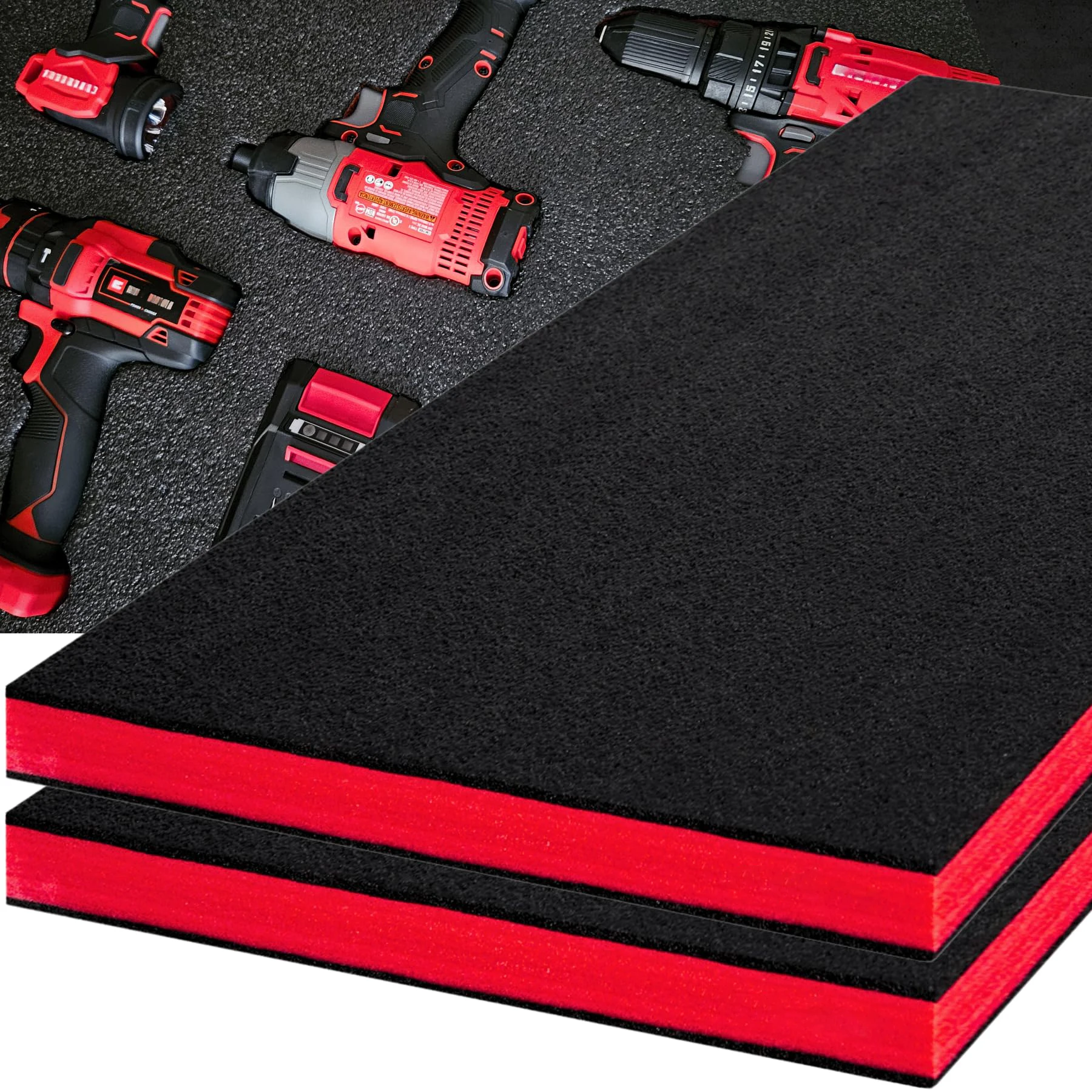 Tool Box Foam,Foam Inserts for Cases,Polyethylene Storage Sheets for Toolbox Hard Case,Tool Shadow Insert,Kaizen Organizer Sheet