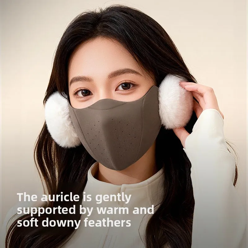 

Зимняя термомаска, наушники-утеплители, ветрозащитные и морозостойкие, вельветовые наушники для защиты ушей, наушники-утеплители и маска для лица 2-в-1.