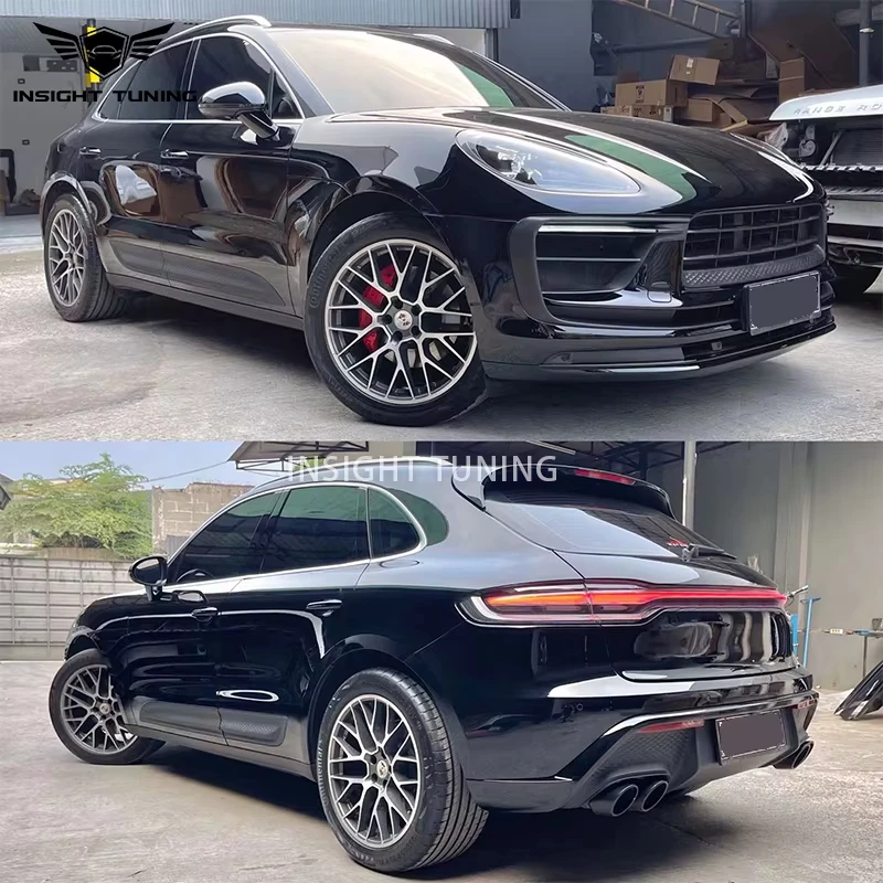 ملحقات بلاستيكية PP 95B.1 95B.2 إلى 95B.3 مصدات تصميم Led المصباح الذيل بوابة بوديكيت لـ Macan 95B 14-21 طقم الجسم #5