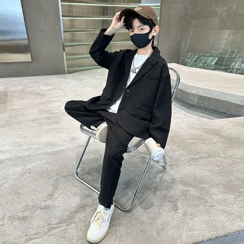 Abiti da ragazzo, giacche formali + pantaloni di alta qualità, set da 2 pezzi di nuovi prodotti del 2025, abbigliamento per bambini primaverili e autunnali 5-14T