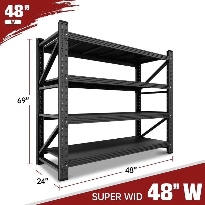

[XX] lbs Heavy Duty Adjustable Metal Garage Shelf / Industrial Shelving – [XX] Width, Adjustable Height, Garages, Warehouse