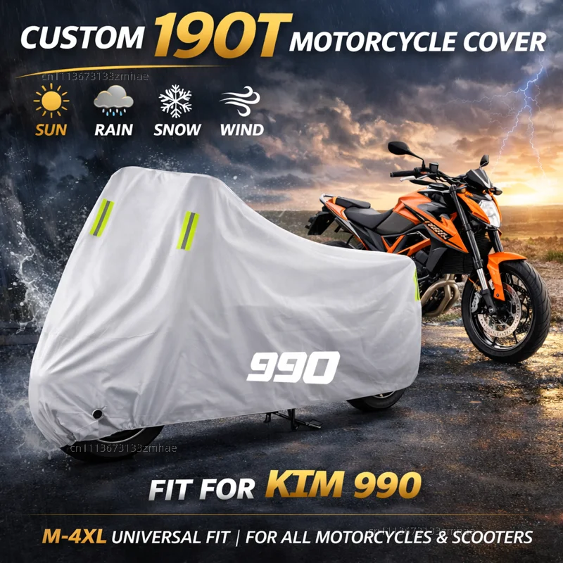 

For KTM 990 Super Duke 990 Supermoto R 2005 2007 2008 2009 2010 2011 2012 Motorcycle Cover Waterproof UV Protective