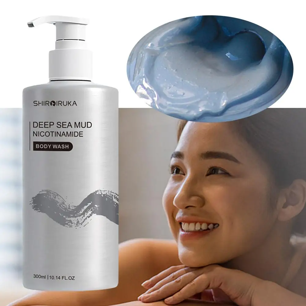 เจลอาบน้ํา Nicotinamide Deep Sea Mud สดชื่นทําความสะอาดโลชั่น Bath Moisture Wash 300ml กลิ่นหอมยาวนาน Body D8Q6