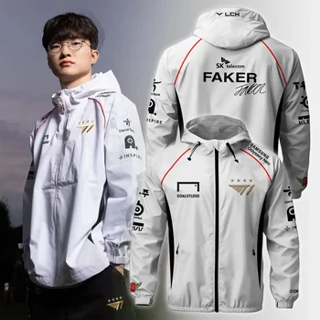 2024 ใหม่T1 EsportsทีมUniform Jacket World Finals Jersey Jacket LOLเกมFakerพัดลมสนับสนุนเสื้อผ้าผู้ชายTop Coat