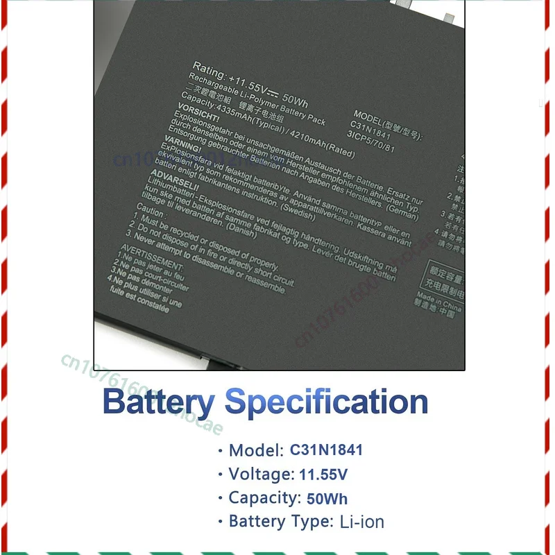 

C31n1841 battery for Asus Zenbook 13 ux333flc ux433ʹ ux433fl um434da um434iq