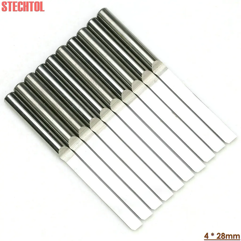 CNC Carbide Milling Tool para acrílico máquina de corte, reta Router Bit, gravura cortador de tungstênio Endmill, 1 flauta, 3.175, 4, 6mm