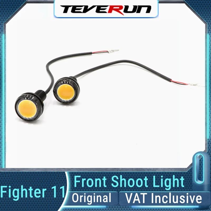 Original 12V Front Deck Spotlight Lamp Parts For Teverun Fighter 11/11+ Electric Scooter Front Shoot Light Yellow Accessories