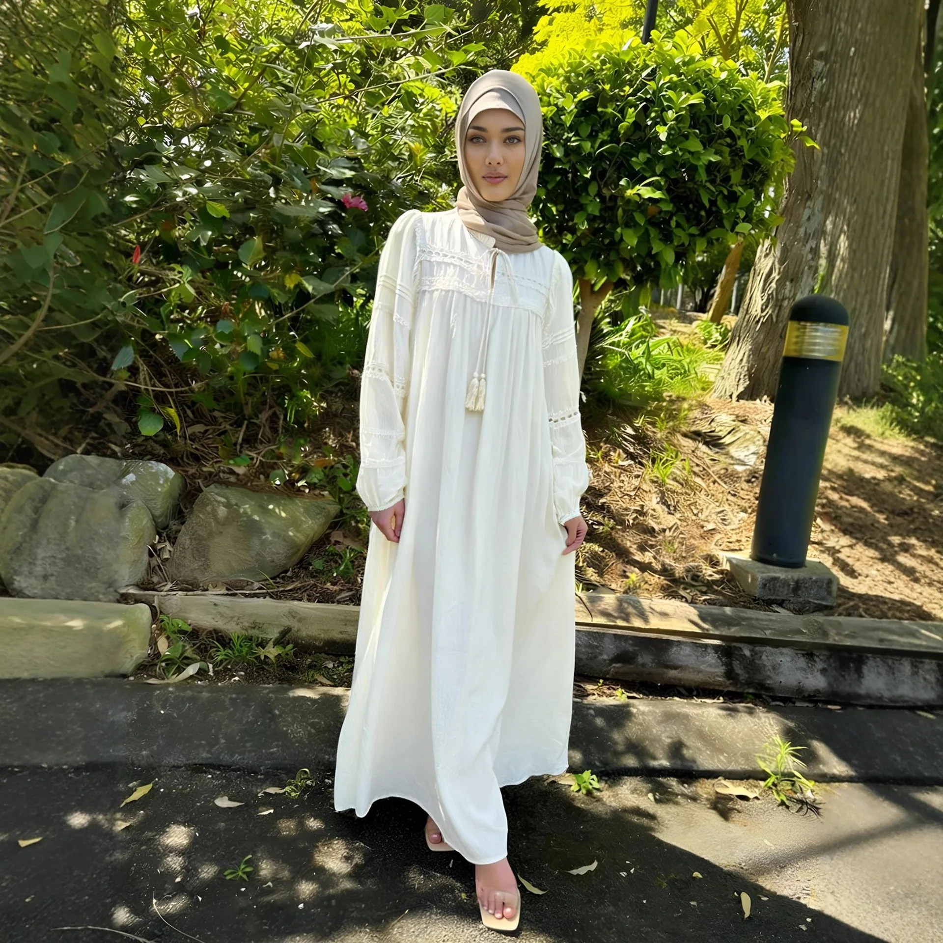 Eid mubarak djellaba renda abaya dubai kaftan feminino vestido muçulmano ramadan islam roupas turquia caftan femme robe jalabiya abayas