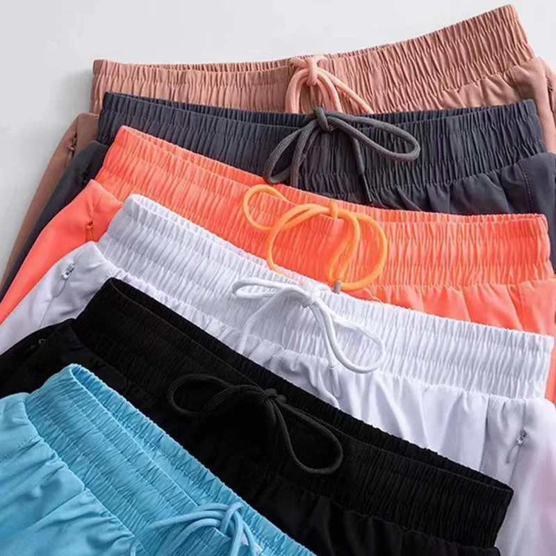 Clássico 2-em-1 Yoga Shorts para Mulheres, Apertado, Secagem Rápida Esportes, Fitness, Quarto, Exercício, Lazer, Corrida, Ciclismo