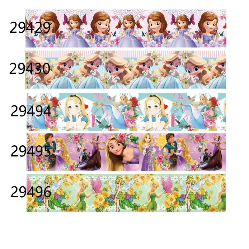 5 Meter Disney Prinses Linten Cartoon Grosgrain Lint Voor Haarbogen Ambachtelijke Materialen Diy