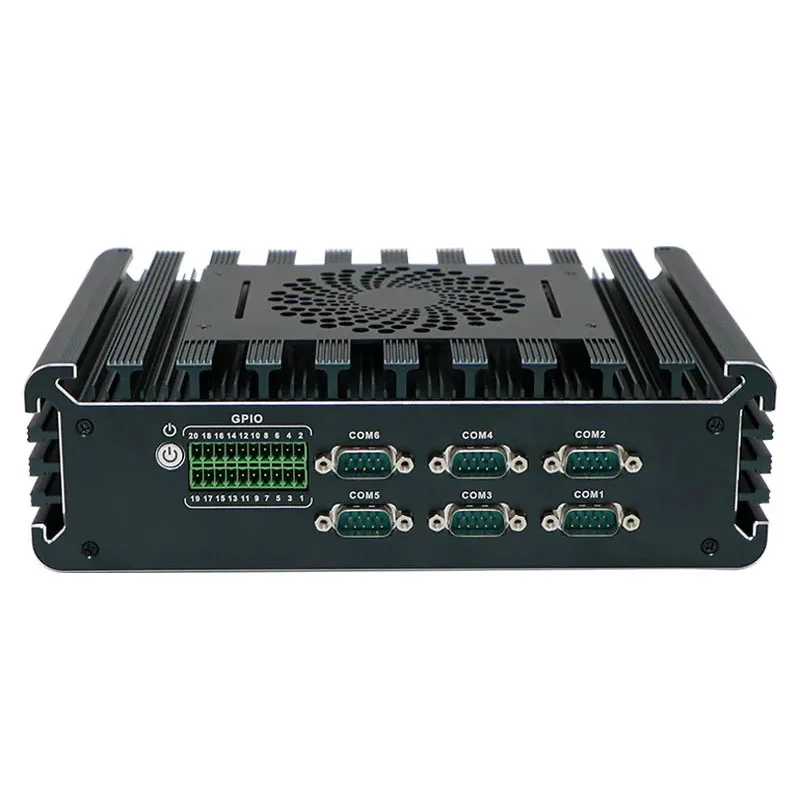 Parador PC industrial sin ventilador 11a generación i5 1135G7 montaje en pared 3LAN 6COM GPIO Win11 Pro para HMI médico Edge AI