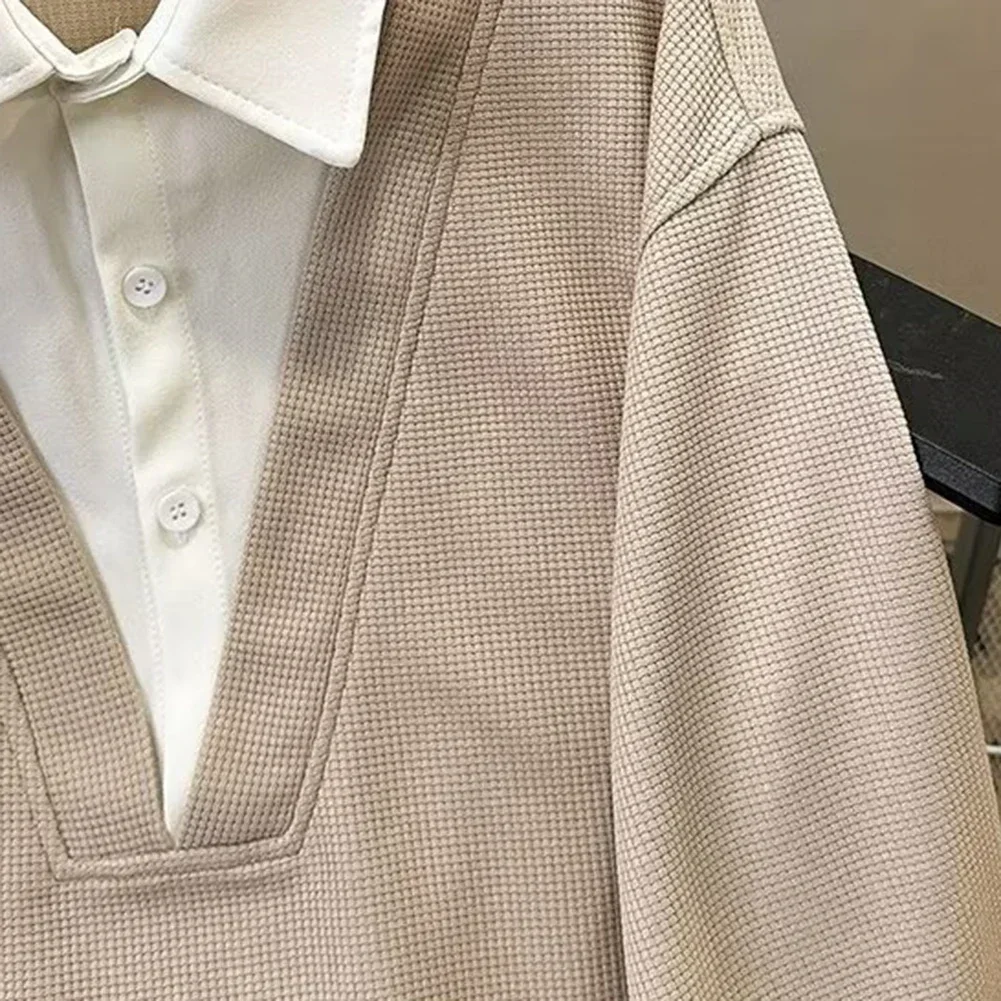 

Commuting Outfit Casual Long Sleeves Shirt Collar Shirt Pajamas Set All Seasons Wear Black Color Option Brand New Condition