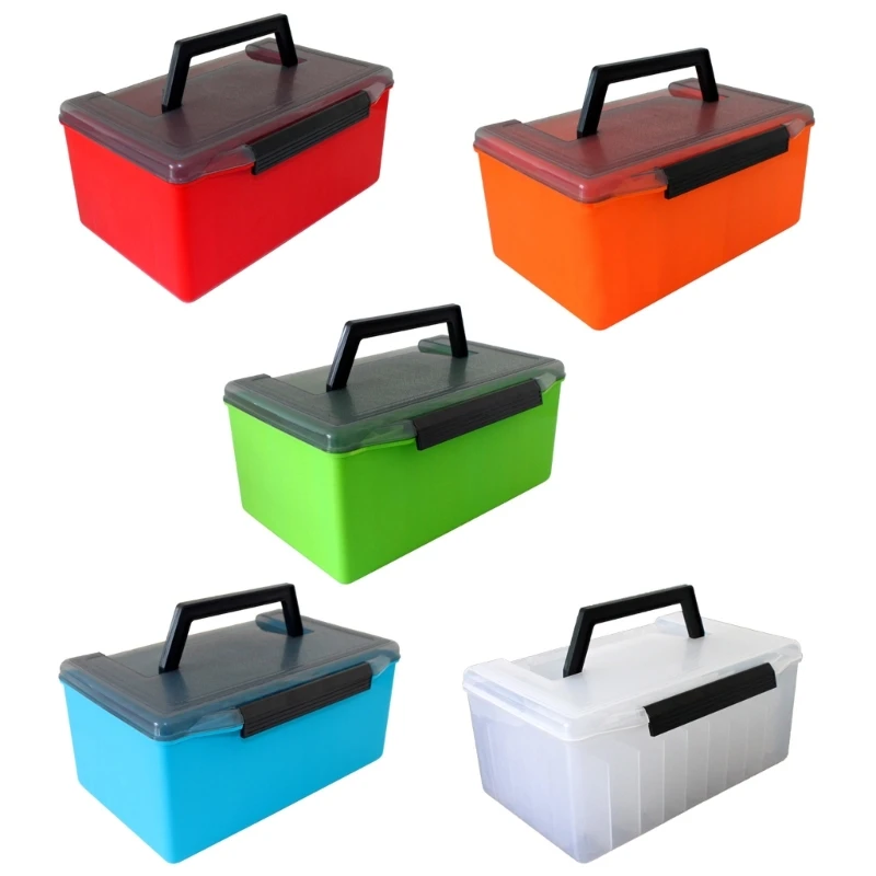 

52 Grid Plastic Fishing Tackle Box Portable Squid Jig Hard Lures Tool Case Fishing Lined Box Fishing Accessories