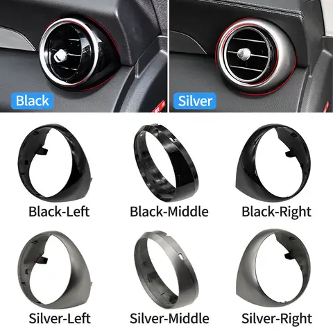 Para Mercedes W205 W253 cubierta embellecedora de salida de rejilla de ventilación de aire acondicionado delantero de coche para Benz C GLC clase C180 C200 GLCC260 GLC300