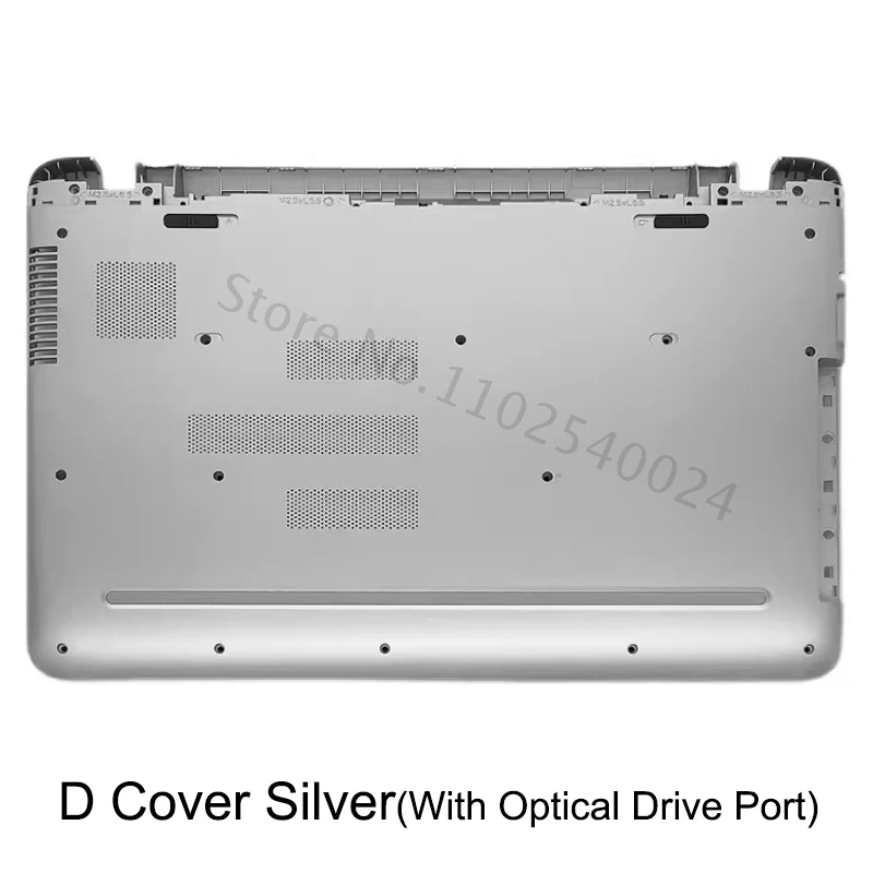 New Laptop LCD Back Top Cover For HP Pavilion 17-G TPN-Q162  Bottom Base Case With Optical Drive Port Silver white A D Cover