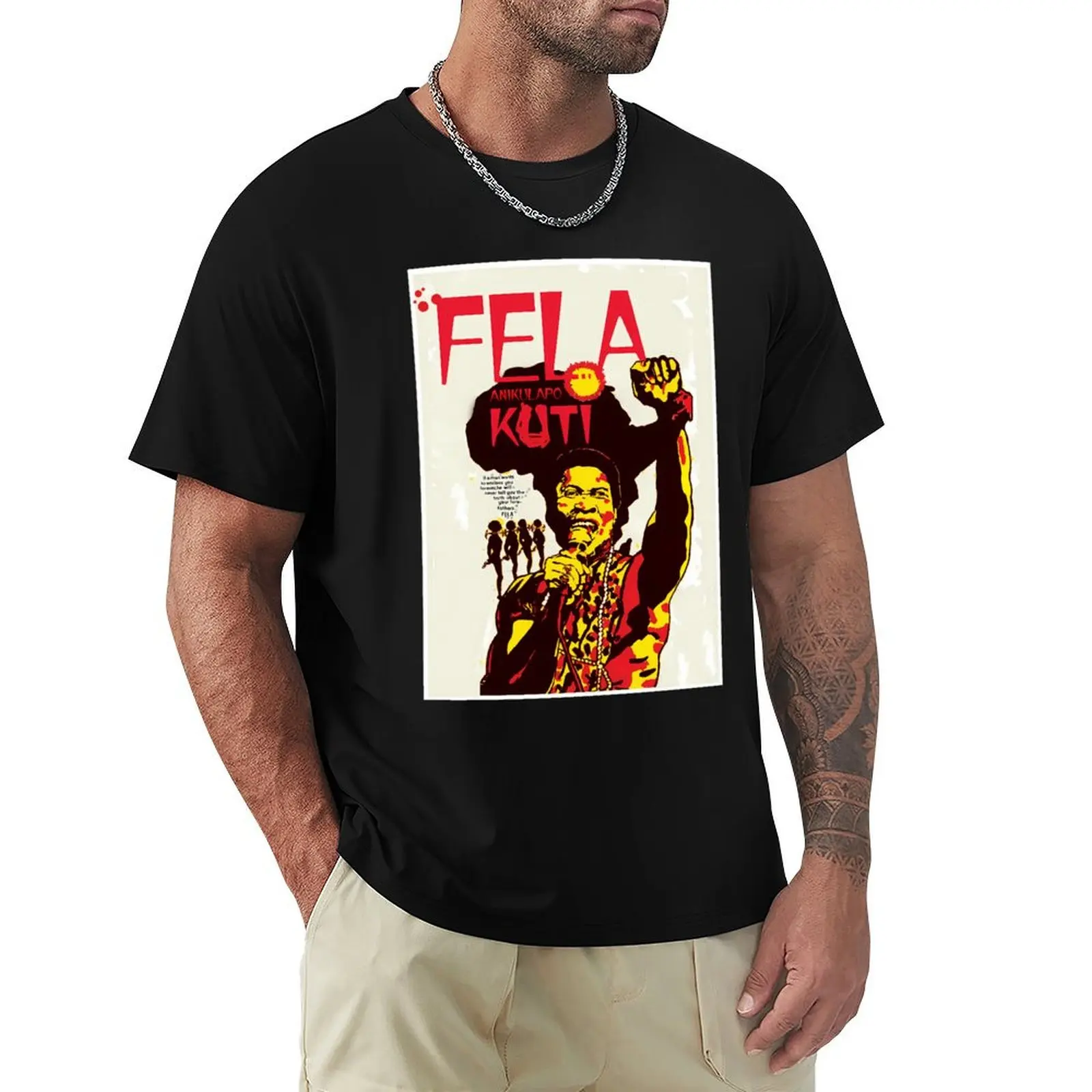 

Fela Kuti T-Shirt cotton graphic tees plus sizes oversizeds mens designer t shirt