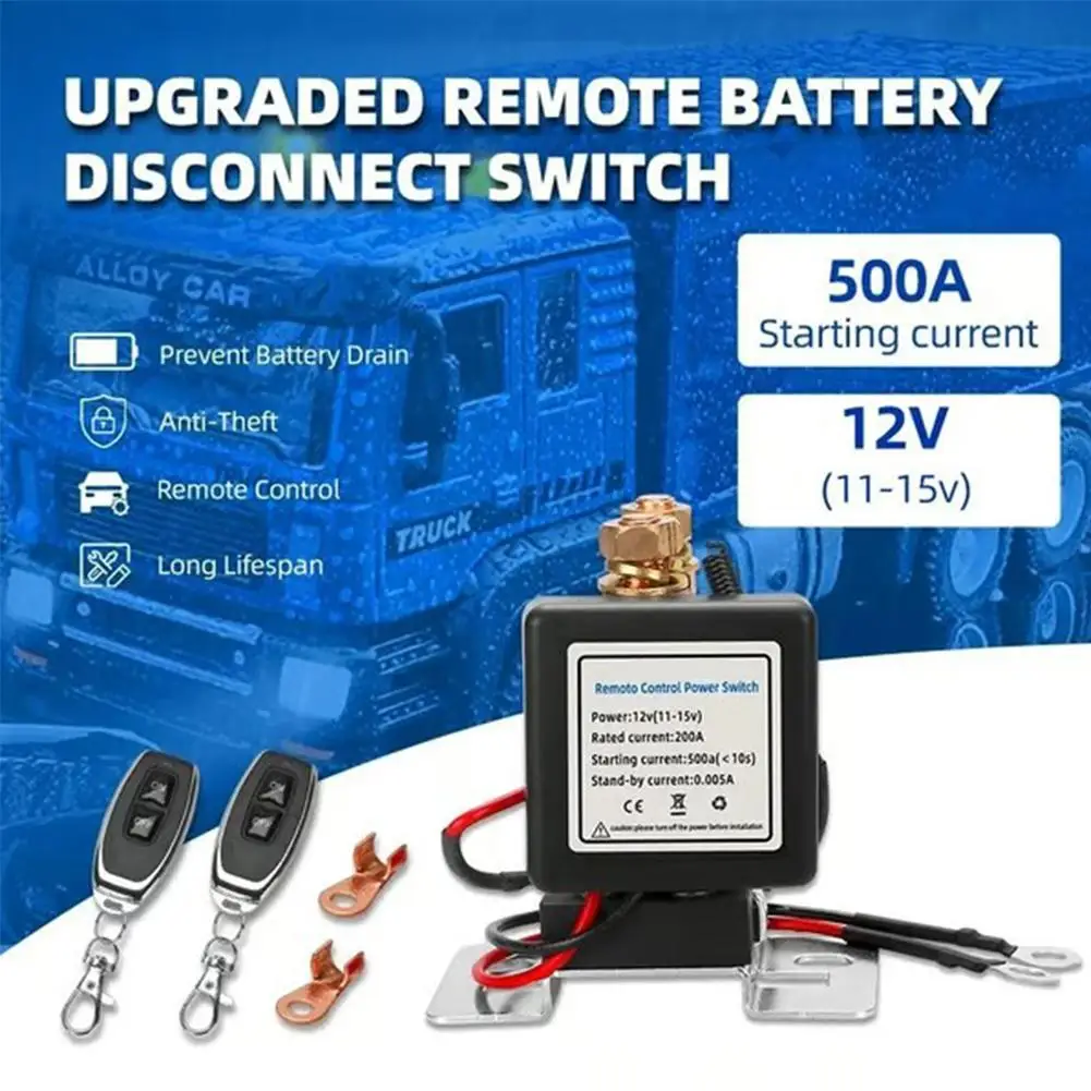 12v Car Battery Cutoff Switch Wireless Remote Control Disconnect Cut Off Isolator Master Switches Power Drain Isolator For G6j0