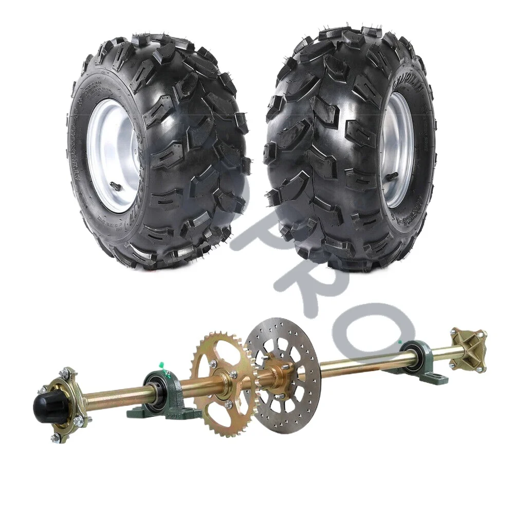 

TDPRO 44" Go Kart Rear Live Axle Kit or 8" Tires Tyre Wheel Hub Assembly for Golf Buggy Quad and Drift