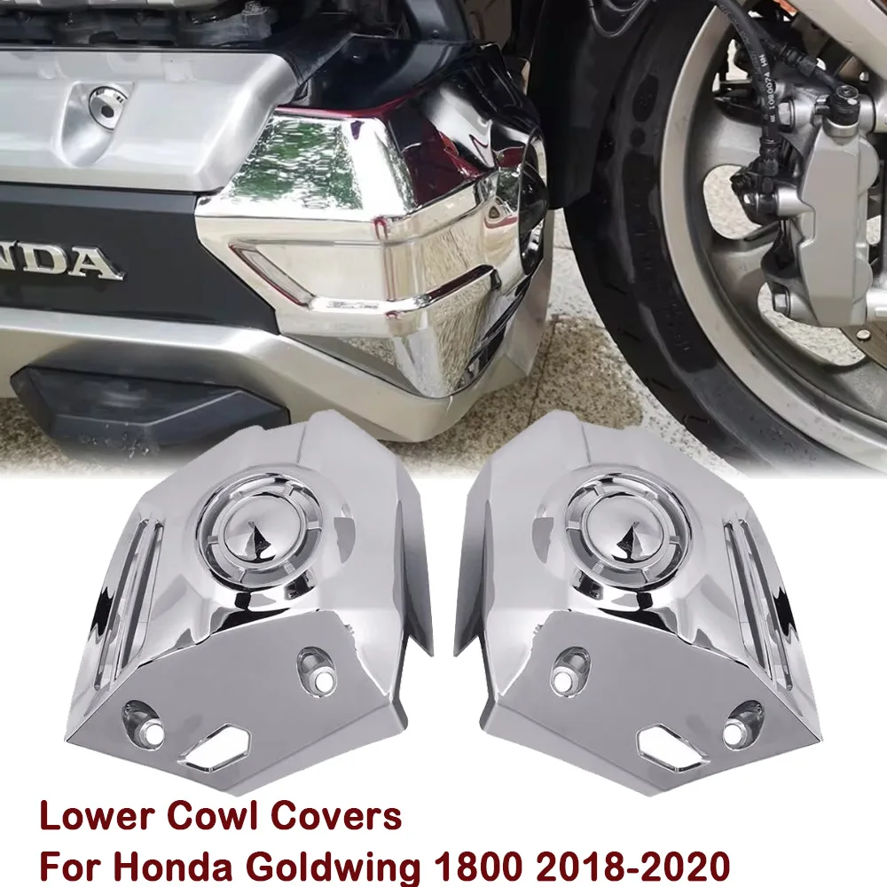 Motorcycle Pair Lower Cowl Covers Chrome For Honda Goldwing Tour DCT Airbag 1800 F6B GL1800 2018 2019 2020 2021 Cowl Protection