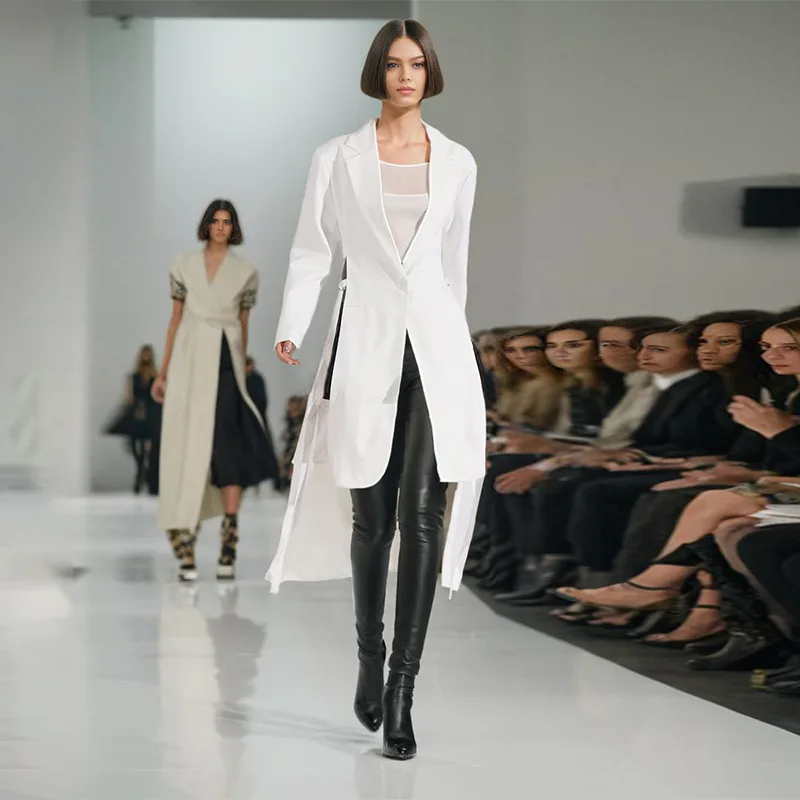 

Женский элитный пиджак в стиле OL с длинными рукавами, пальто с v-образным вырезом и галстуком в стиле пэчворк, осенняя модная повседневная одежда