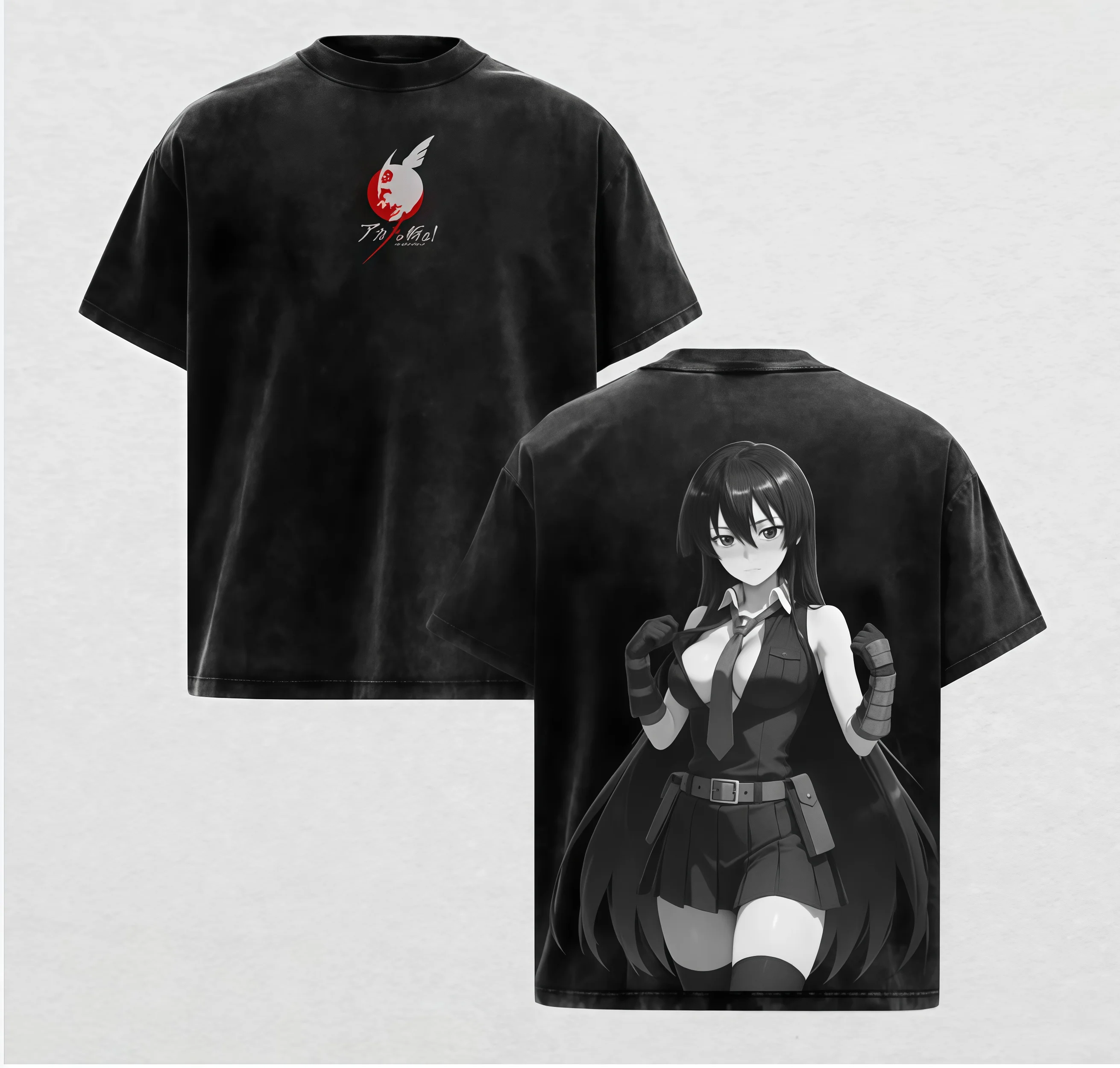 Akame ga Kill! Camiseta Lavada, Ropa para Todo el Año, Nuevo Modelo Unisex, Tallas Grandes, Prendas con Personalidad, Ropa de Alta Gama, Lujo y Alta Calidad