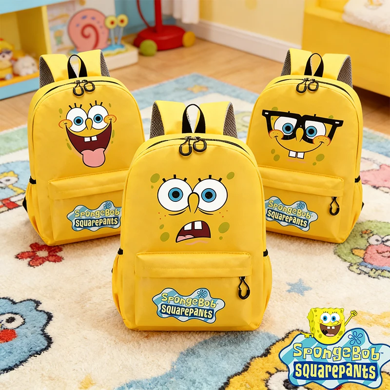 

SpongeBobed Backpack Cute Cartoon Boy Girl Knapsack SquarePants Teenager School Bag Student Book Bag Men Women Rucksack Gift New