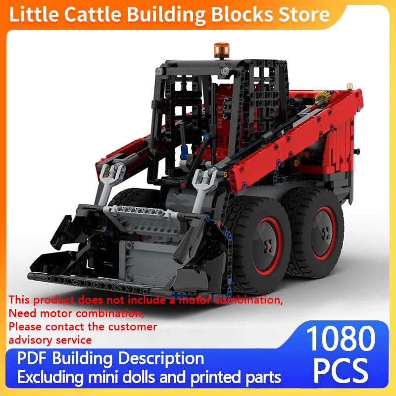 City Car Model MOC Building Bricks Multi-Function Skid Steer Loader Modular Technology Gifts Holiday Assemble Children Toys Suit