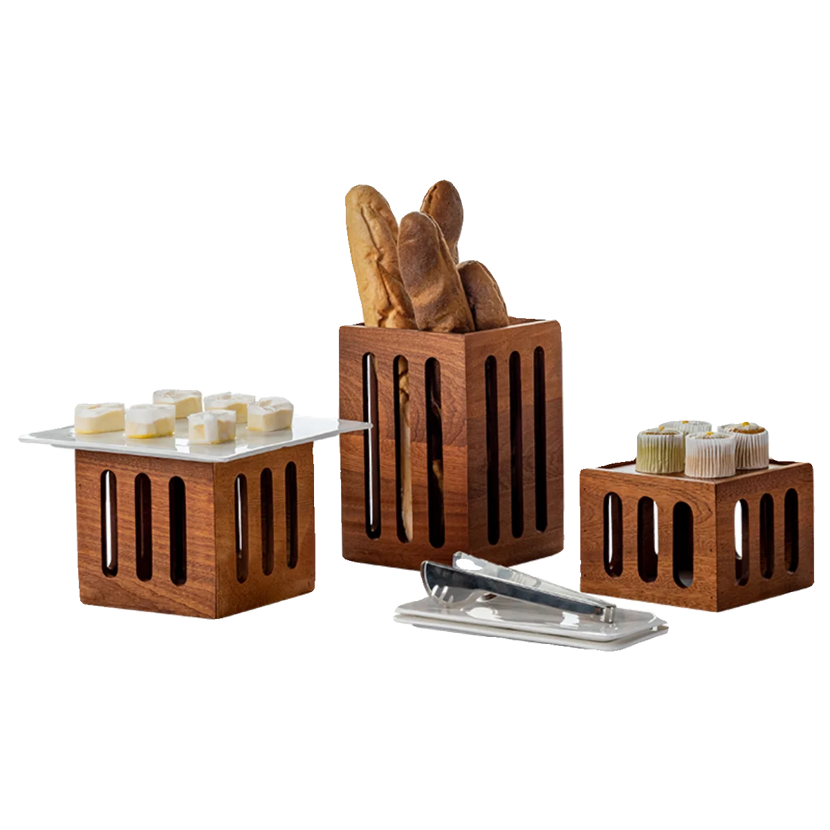 #Wooden Dessert Table Ornament Display Rack Bread Tray Cake Dim Sum Rack Chinese Buffet Cold Food Tea Break Set Table