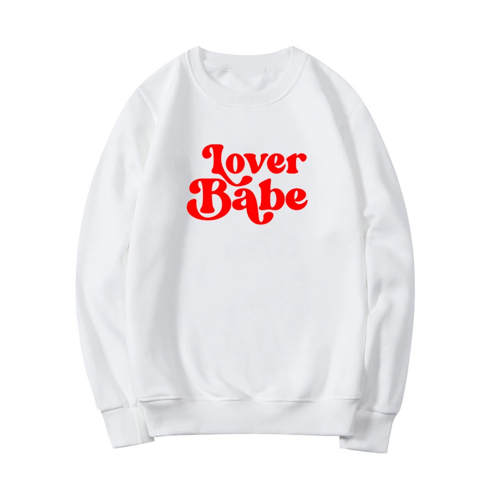 Lover Babe Sweatshirt Valentines Day Shirt Valentines Sweatshirt Unisex Long Sleeve Pullover Hoodies Casual crewneck Sweatshirts