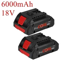 Improved 18V 6.0Ah Small and Lightweight Li-Ion Battery for Procore 1600A016GB for Bosch 18V Max Cordless Power Tool Drill Bit