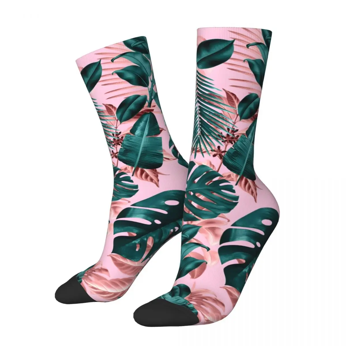 Retro Tropical Garden II Men's compression Socks Unisex Street Style Pattern Printed Novelty Crew Sock