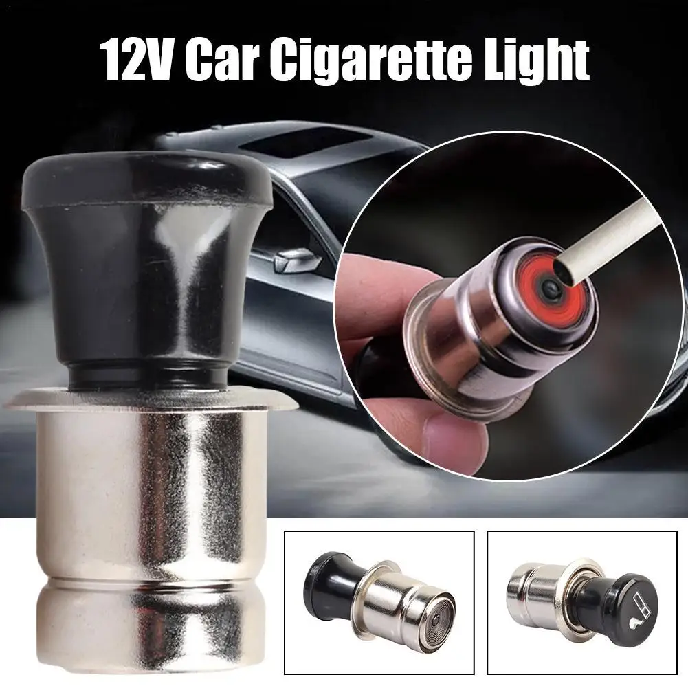 12V Car Cigarette Lighter Plug Cigarette Lighter Component Plug Lighter Socket Power Plug Universal Car Interior Accessories