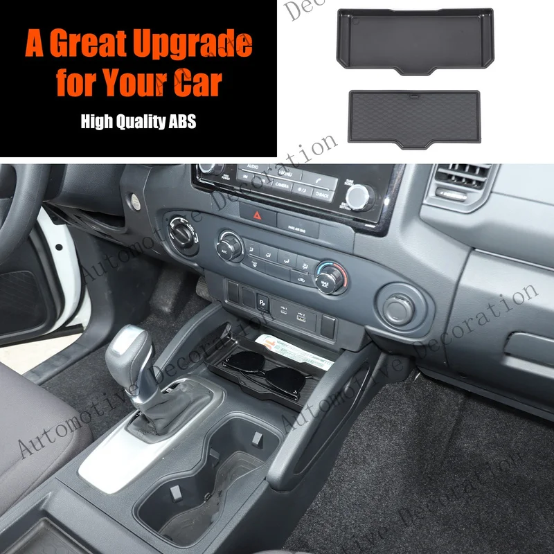 Z+ Black Center Console Storage Box Tray For Nissan Frontier 2022-2024