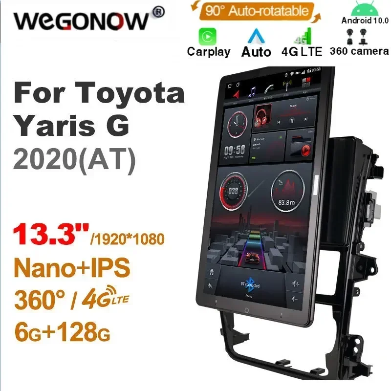 1920*1080 13.3'' Ownice Android10.0 Car Multimedia for Toyota Yaris G 2020 Auto Radio Audio 4G LTE 360 Optical Coaxial No DVD