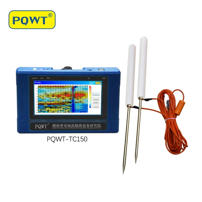 PQWT-TC150 Groundwater Detector High Accuracy 0-150 Meters Water Touch Screen Automatically Draws Images Easy To Operate