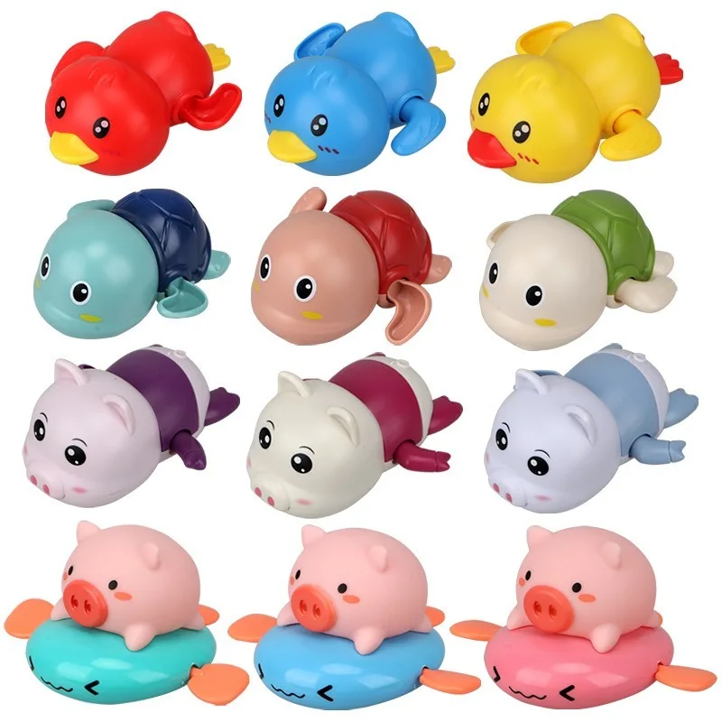 Zabawki do kąpieli dla niemowląt, kaczki, żółwie, letnie zabawki do kąpieli dla dzieci, łańcuszek, interakcja rodzic-dziecko, zabawki do zabawy w wodzie podczas kąpieli.