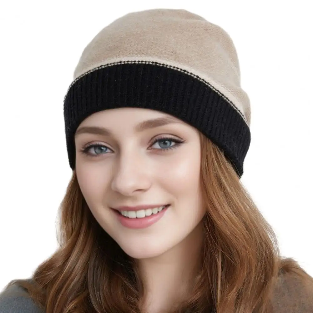 Comfortable Women Beanie Stylish Warm Women's Winter Hats Soft Knitted Beanies with Anti-slip Design for Outdoor Activities Cold