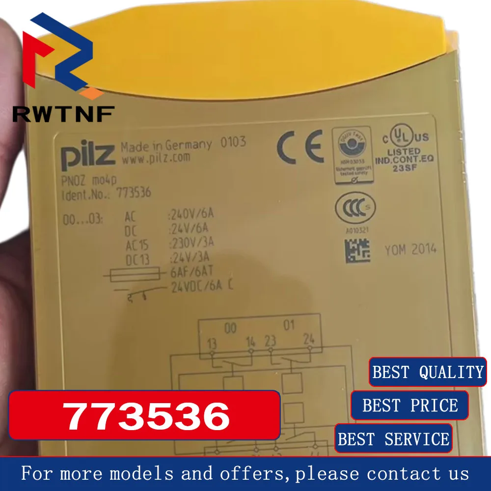 Brand New Genuine 773536 PILZ Safety relay PNOZ mo4p,100% original warehouse stock