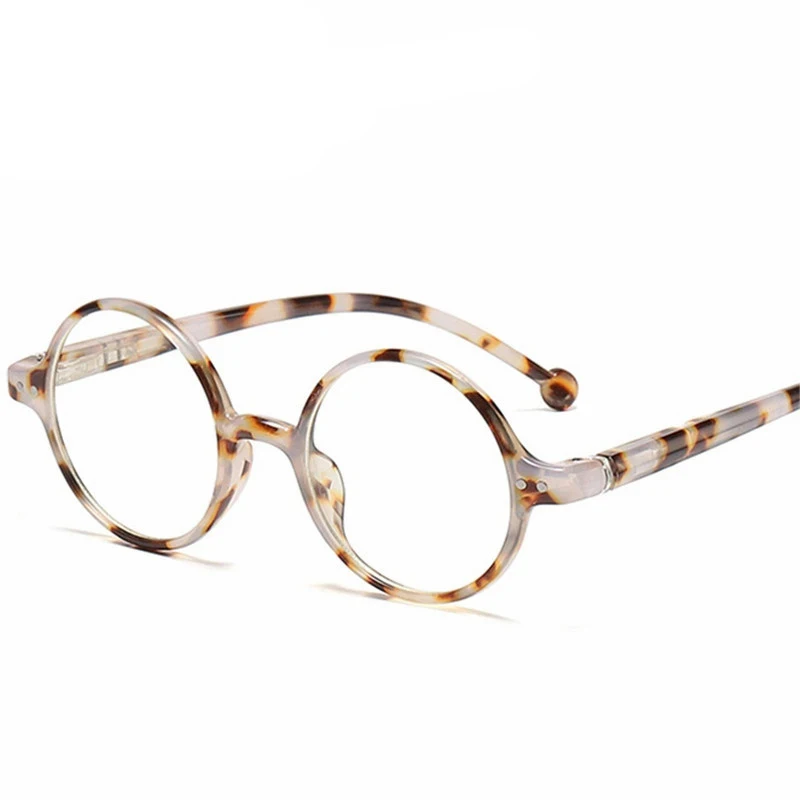 Round Anti Blue Light Reading Glasses Women Men Vintage Wood Grain Hyperopia Presbyopia Eyeglasses Diopter Eyewear +1.0 1.5 2.0