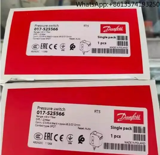 

Model 017-525566 New Danfoss Pressure Switch Rin stock