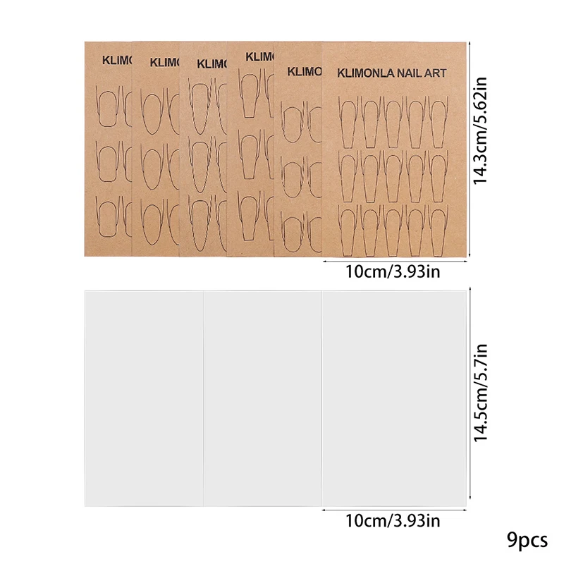 Set di cartone per carta per pratica delle unghie Tappetino per addestramento per pittura per unghie Strumento per l'apprendimento delle applicazioni professionali per manicure