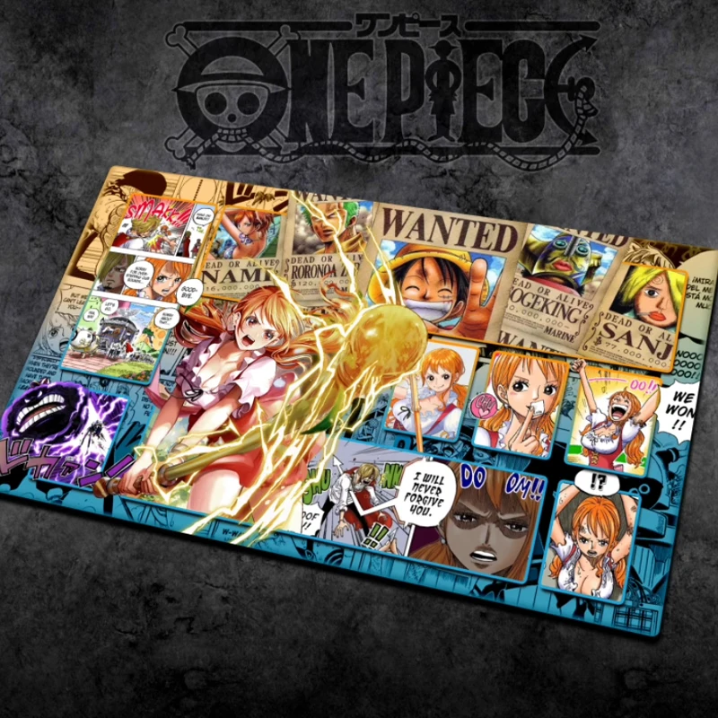 

600X350X2Mm Diy One Piece Opcg Nami Luffy Card Battle Mat Charlotte Katakuri Single Player Board Game Card Battle Table Mat