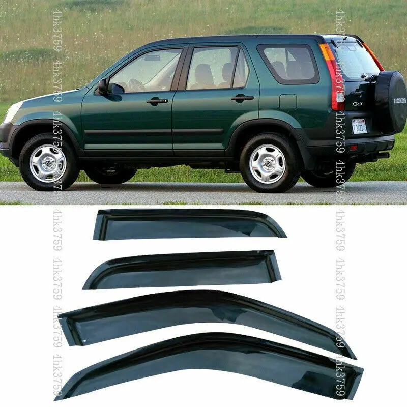 

Fit For Honda CR-V 2002-2006 ABS Black Car Window Visor Vent Shades Sun Rain Guard 4PCS Car Styling Accessories