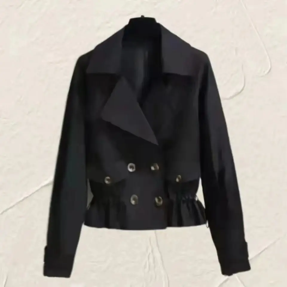 Spring and Autumn Coats for Women Versatile Spring and Autumn Styl Loose Workwear Casual High-end Women Short Windbreakers