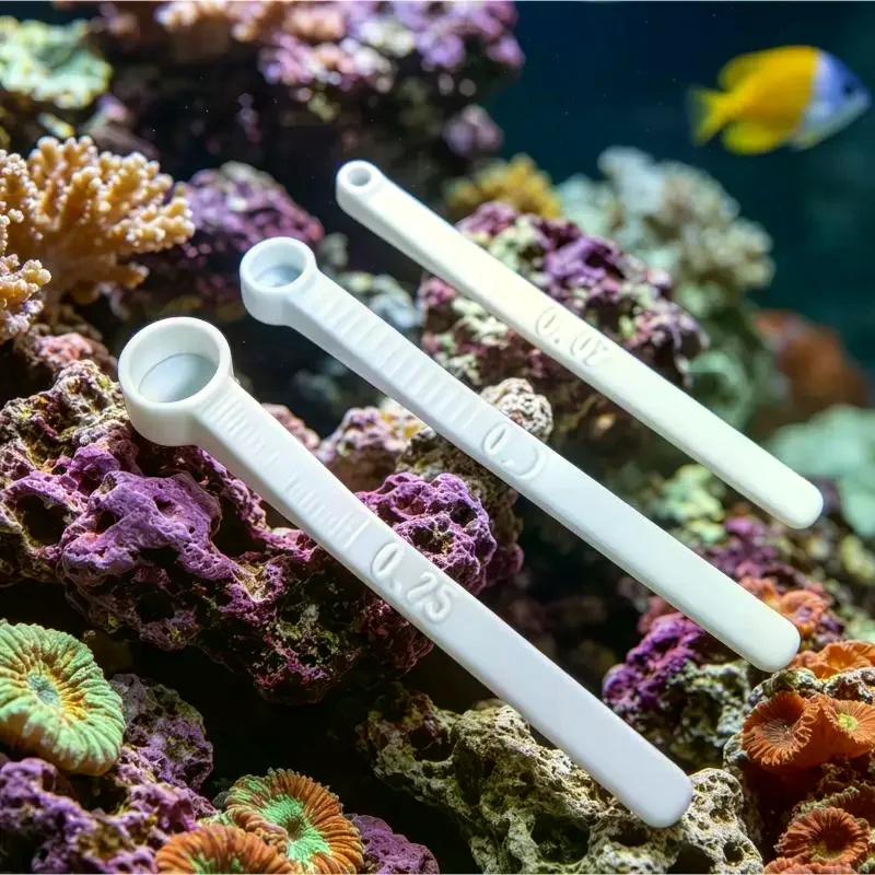 Aquarium Fish Feeding Spoons: 3Pcs Multi-Size Accurate Portion Control For Home Fish Tank